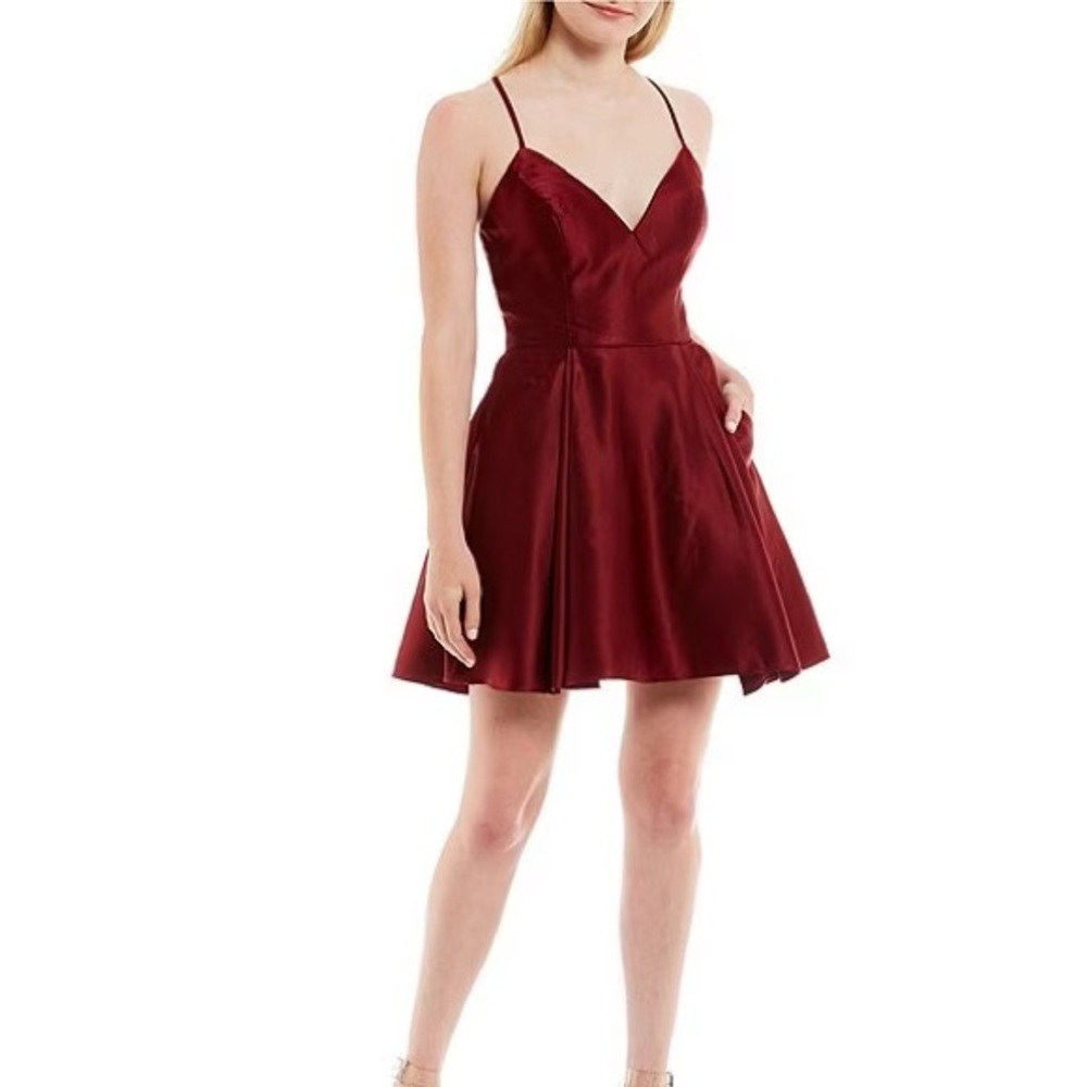 Dillard’s Blondie Nites Burgundy Party Dress/Homecoming